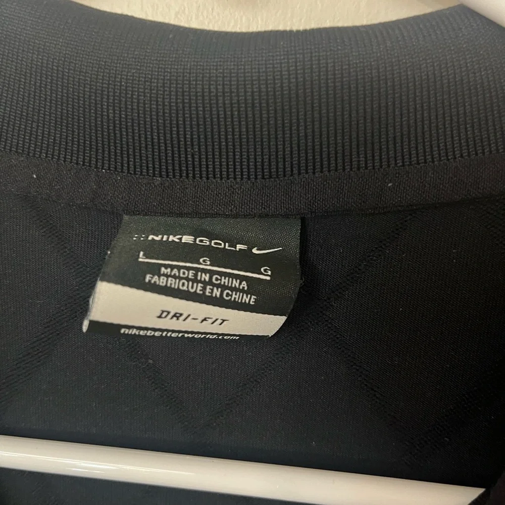 Nike Golf Dri-FIT Black Diamond Pattern Polo Size L